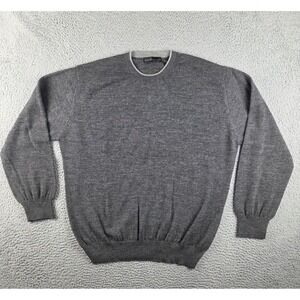 Peru Unlimited Sweater Mens 2XL Gray Baby Alpaca Wool Pullover Made Peru